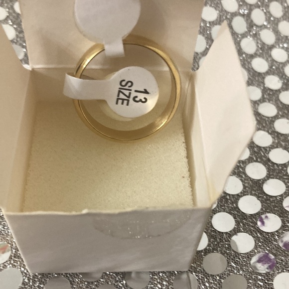 14KT GOLD plated Wedding Engagement ring sz 13 men - Picture 2 of 5